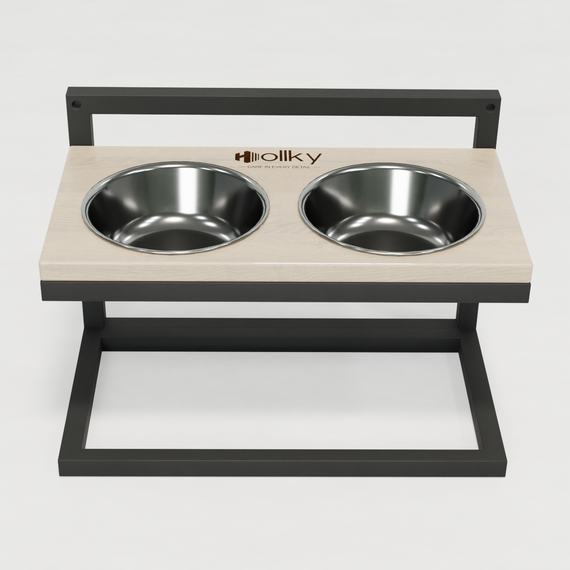 Миски на регулируемой подставке для средних собак Hollky Flex M (2 × 0.85 л) FM-422530-GRWH | Зображення 2