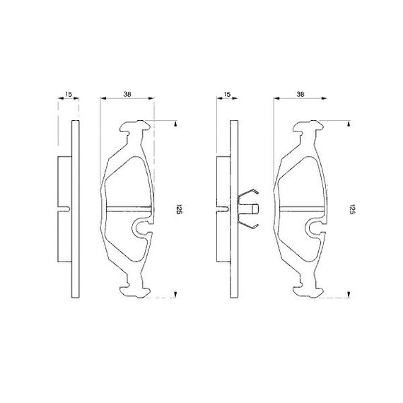 Тормозные колодки Bosch дисковые задние SAAB 9000/VOLVO 440/460 -98 0986460996 | Зображення 1