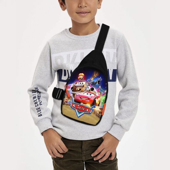 Сумка через плече дитяча Тачки Блискавка МакКвін 29х17 см сумка слінг для хлопчика (02214)