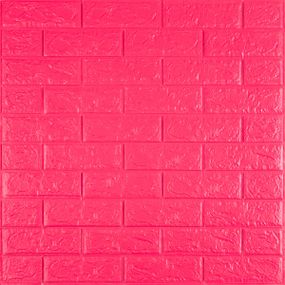3D панель самоклеюча 700х770х5мм цегла Малинова-червона (108-5) SW-00001364