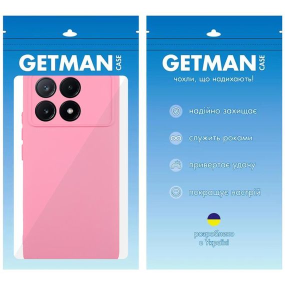 Чохол TPU GETMAN Liquid Silk Full Camera для Xiaomi Poco X6 Pro Рожевий / Pink | Зображення 5