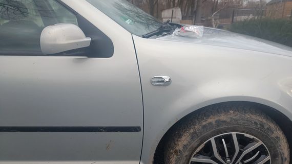 Решетка на повторитель `Овал` (2 шт, ABS) для Volkswagen Golf 4