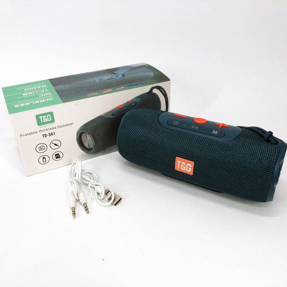 Портативна колонка Bluetooth TG341 зі шнурком, Бездротова колонка портативна потужна. Колір: синій | Зображення 4
