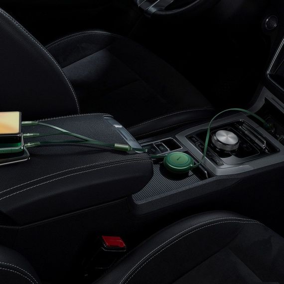 Кабель Baseus Bright Mirror 2 Series 3-in-1 (Micro USB+Lightning+Type-C) 100W (1.1m) green | Зображення 4