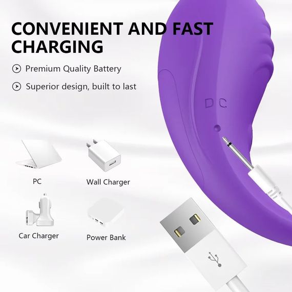 Віброяйце Every Night Toys Letitia з дистанційним керуванням, бузковий, 10 режимів вібрації Sex Aura | Зображення 6