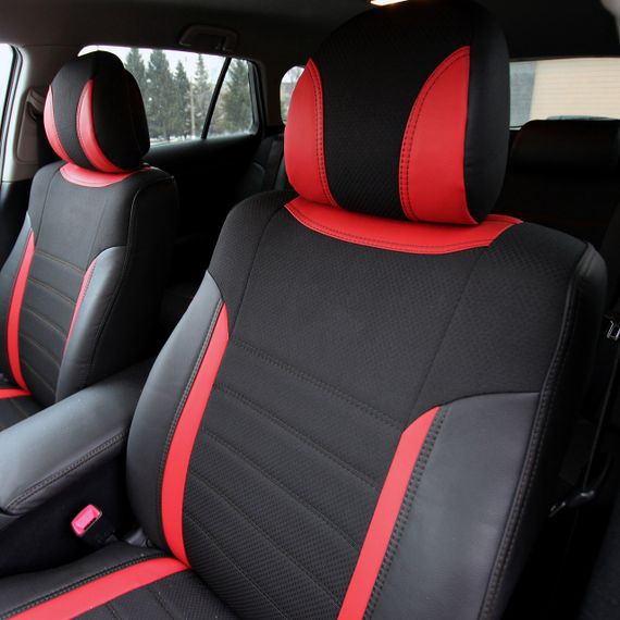 Чехлы на сиденья из экокожи и автоткани Dacia Logan 1 поколение 2004-2012 EMC-Elegant | Зображення 1