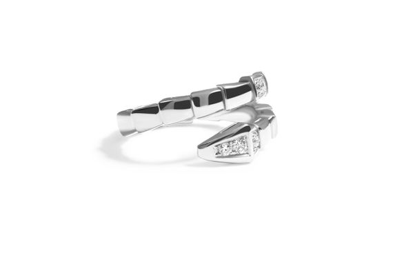 Кольцо из белого золота с фианитами K-0445 17 | Зображення 1