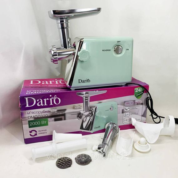 Мясорубка с мощным двигателем Dario, Мясорубка кухонная шнековая, Электромясорубки для дома для бара YE-54 | Зображення 2