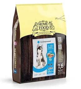 Home Food Гипоалергенний сухий корм для цуценят середніх і крупних порід 1,6 кг