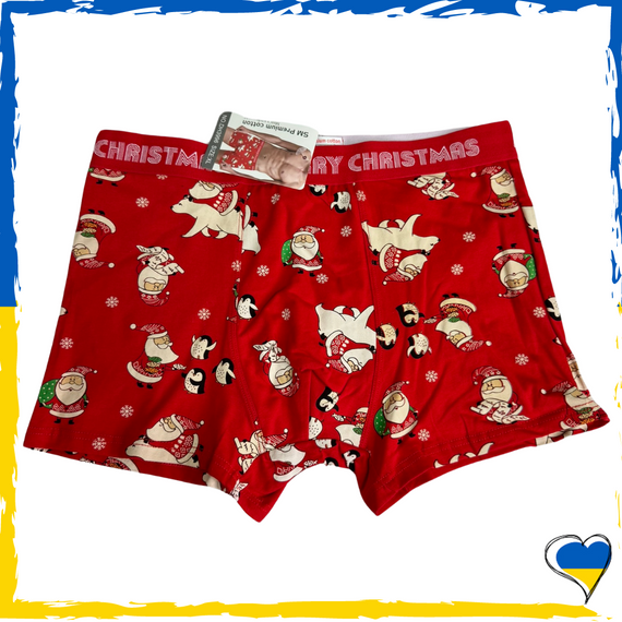 Нижня чоловіча білизна новорічна. Труси чоловічі новорічні. Чоловічі, підліткові | Зображення 2