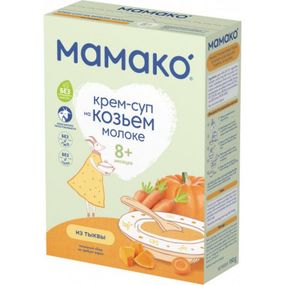 Детская каша MAMAKO Крем-суп из тыквы на козьем молоке,150г (4670017090279)
