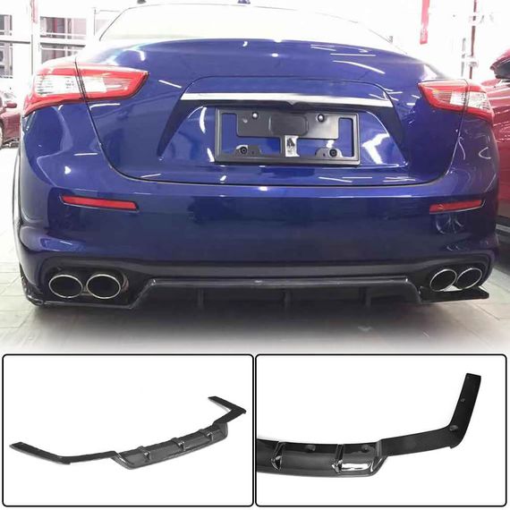 Дифузор заднього бампера (для Base 2018-2020, Карбон) для Maserati Ghibli рр