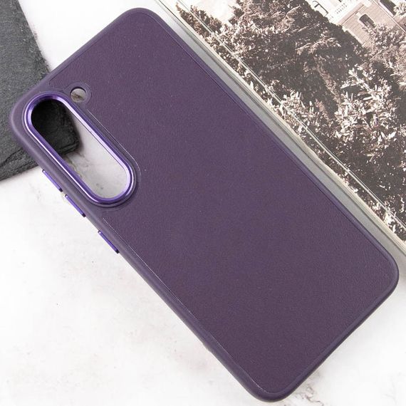 Шкіряний чохол Bonbon Leather Metal Style для Samsung Galaxy S22+ Фіолетовий / Dark Purple | Зображення 3