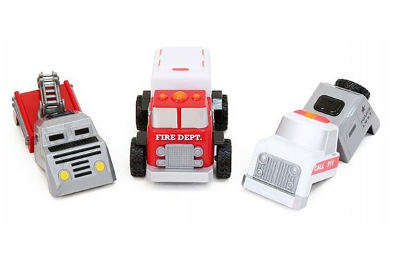 Конструктор для маленьких POPULAR Playthings Build-a-Truck Rescue рятувальні машинки (швидка, пожежна, поліція) | Зображення 6