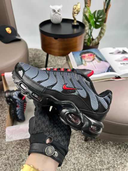 Кросівки Air Max Plus Grey Black Red , текстиль , В'єтнам 38 24 см | Зображення 2