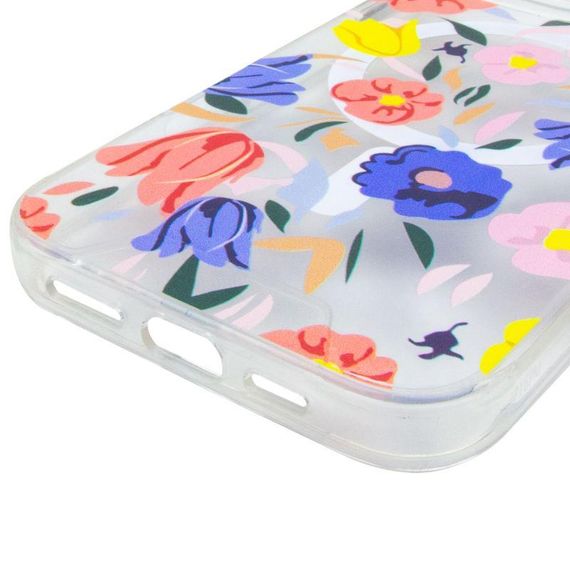 TPU+PC чехол Clear Garden with MagSafe для Apple iPhone 17 Pro (6.3") Tropical Art | Зображення 4