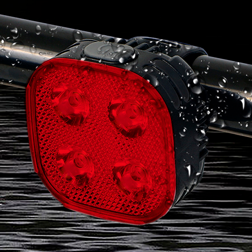 Велосипедный фонарь задний габаритный FY-328, 4LED, красный, АКБ Li-Ion, ЗУ Type-C | Зображення 5