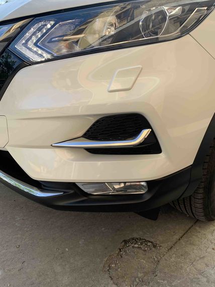 Накладки на противотуманки (2017-2024, нерж) Carmos - Турецкая сталь для Nissan Qashqai | Зображення 1