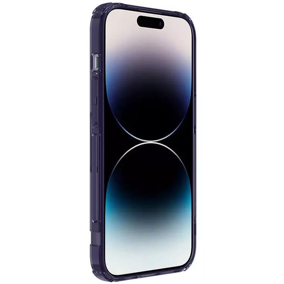 TPU чохол Nillkin Nature Pro Magnetic для Apple iPhone 14 Pro (6.1") Темно-фіолетовий (прозорий) | Зображення 4