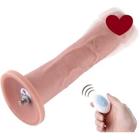 Фалоімітатор 10.2″ з вібрацією для секс-машин Hismith Silicone Dildo with Vibe, KlicLok, пульт ДК sexstyle