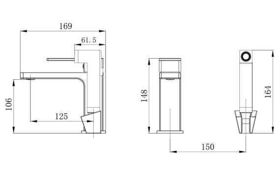 Змішувач для раковини Qtap Gemini (з гігієнічним душем) QTGEM272CRM45689 | Зображення 1