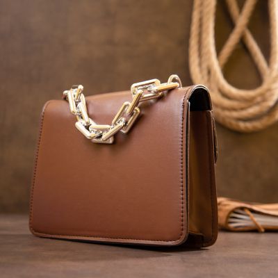 Сумка Vintage Горизонтальная из кожзаменителя Коричневая (sale_14907) | Зображення 4