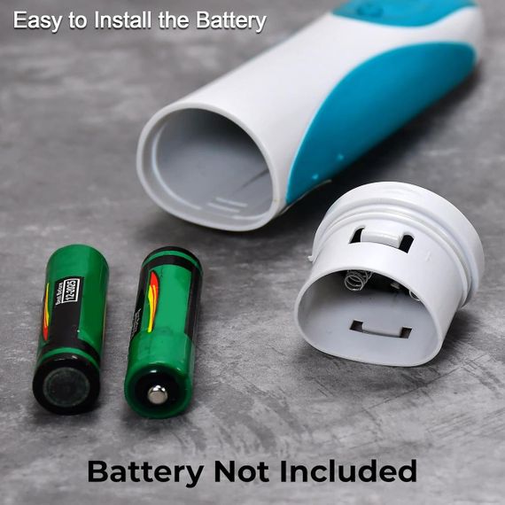 Електрична зубна щітка з насадкою на батарейках, м'яка щетина, ротаційне очищення обертовою головкою Червона | Зображення 5