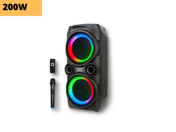 Портативная колонка XPRO GZ-X910 чемодан  200Вт, USB, SD, FM радио, Bluetooth, 1 микрофон, ДУ (MER-15723) | Зображення 1