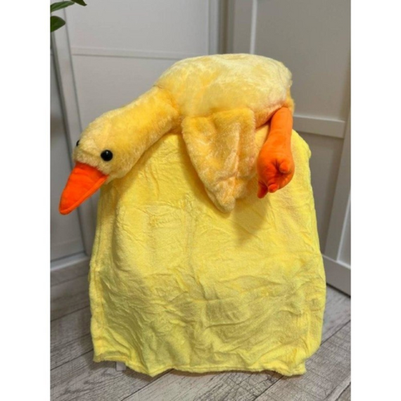 Плюшева іграшка-подушка з пледом усередині Гусак-обіймусь Жовтого кольору 90 см | Зображення 7