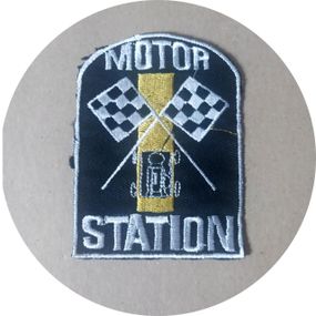 Нашивка на одежду (термо) Motor Station 72*98 мм Чорний