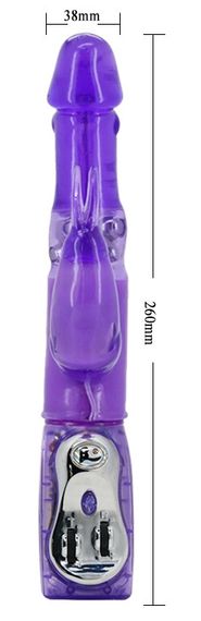 Вібратор із стимулятором клітора та функцією ротації BAILE - TRAVEL PARTNER Purple, BW-020236R Sex Aura | Зображення 6