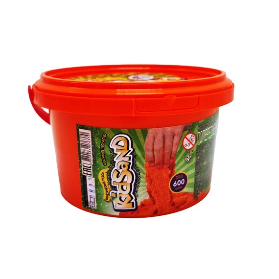 Креативное творчество "Кинетический песок "KidSand" KS-01-05, 600 гр Оранжевый