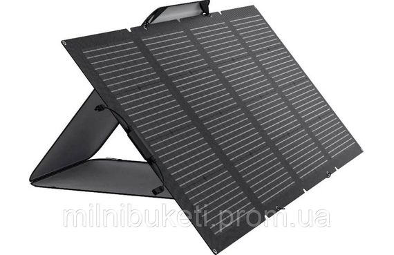 Портативна сонячна панель EcoFlow 220W Solar Panel двостороння (чорна) | Зображення 1