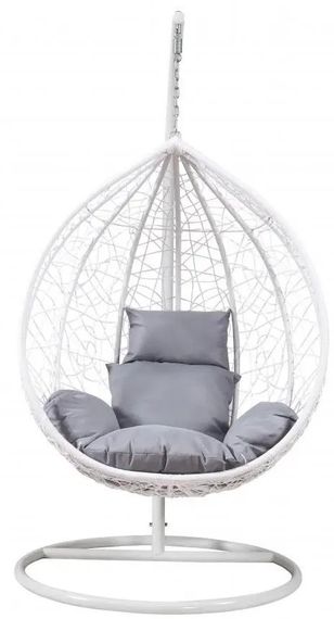 Підвісне крісло-гойдалка кокон Bonro Бонро 329M (біло-сіре) (46000012) | Зображення 2
