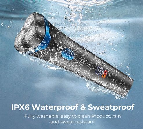 Електробритва роторна VGR V-346 BLUE, водонепроникна, LED-дисплей (46257-V-346_344) | Зображення 6