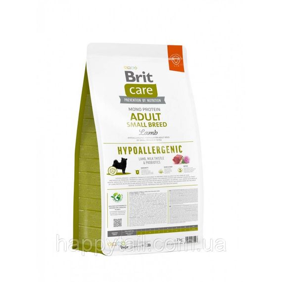 Гипоаллергенный корм Brit Care Hypoallergenic Adult Small Breed для собак малых пород, ягненок и рис, 7 кг | Зображення 2