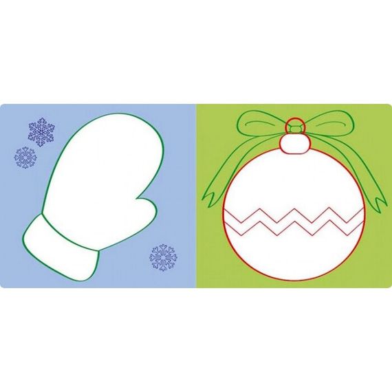 Розвиваюча книжка Наклейки-картинки "Новий рік" 668010, 8 сторінок | Зображення 1