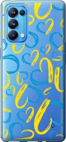 Чехол на Oppo Reno5 Pro Сердца UA "5292u-2239-17620"