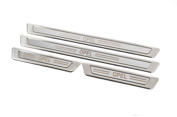 Універсальні накладки на пороги Opel V-1 (4 шт., нерж) для Opel | Зображення 2