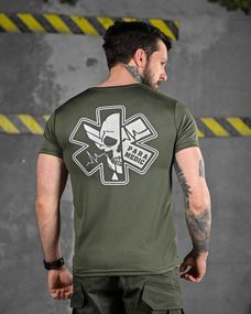 Тактическая потоотводящая футболка   ParaMedic oliva ДЛ6506