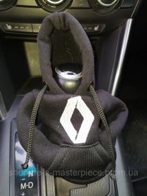 Чехол кофта Худи аксессуар на КПП Car Hoodie рено Renault черный  подарок автомобилисту 10070