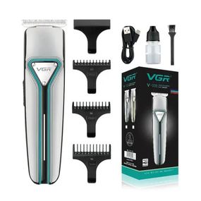 Машинка для стрижки VGR V-008 аккумуляторная USB ∙ Триммер для волос, бороды и усов с LED-дисплеем и съемными насадками