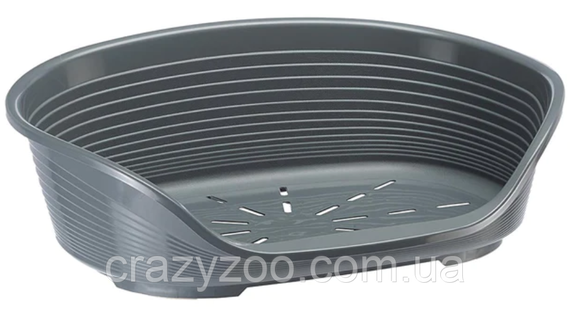 Пластиковий лежак для собак та котів Ferplast Siesta Deluxe 2 сірий 49х36х17.5 см 70202947