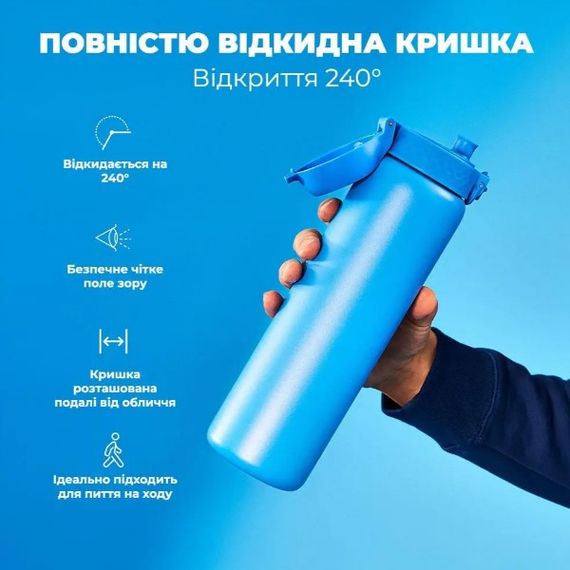Пляшка для води металева вакуумна ION8 920 мл Vacuum Insulated Blue (I8TS1000BLU) | Зображення 4