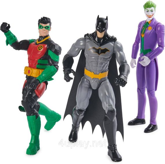 DC Comics Batman Team Up 3-Pack, The Joker, Robin Оригинал Подарочный набор 30см фигур Бэтмен, Джокер, Робин | Зображення 4