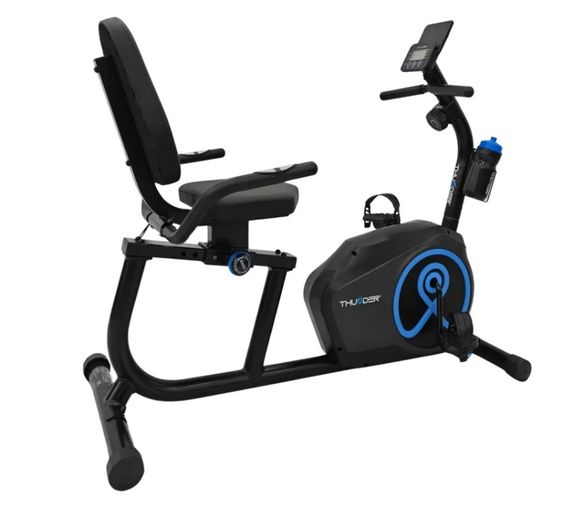 Велотренажер горизонтальний THUNDER JET чорно-синій | Зображення 6