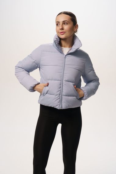 Пуховик укорочений жіночий "Bubble" блакитний (1868555982)