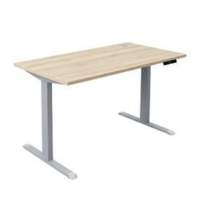 Стіл із електричним регулюванням висоти, одномоторний, з однією заглушкою, сірий каркас, 1400х700х718-1178 мм