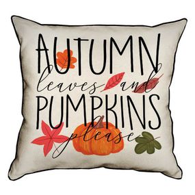 Подушка с мешковины Autumn and pumpkins 45x45 см (45PHB_24S007)