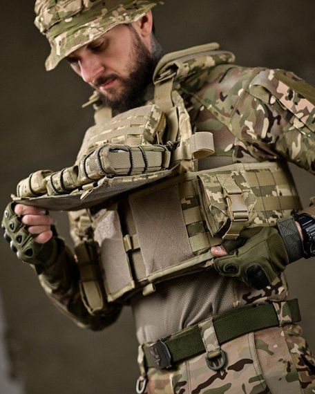 Тактическая плитоноска с четырьмя  точками быстрого сброса  Asdag пиксель ТТ2615 | Зображення 2